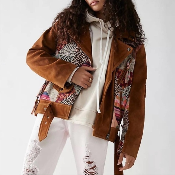 Free People Cami Pieced Moto Jacket - Picture 3 of 5